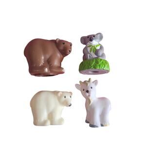 Little People Animals set of 4 Bear Polar Bear‎ Goat and Koala Figurines Toys #7